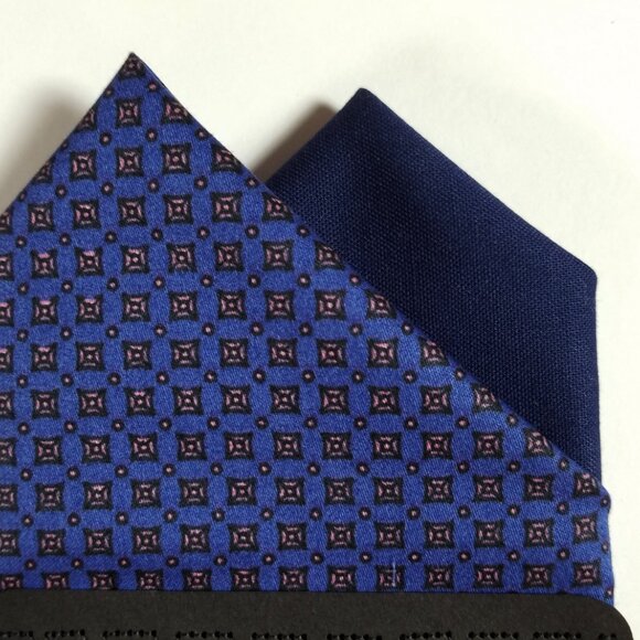 NEW - Contrasting Color 100% Cotton Pre-Folded Pocket Square Handkerchief Insert - Picture 8 of 10